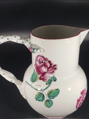 Tiffany & Co. White and Pink Floral Pitcher